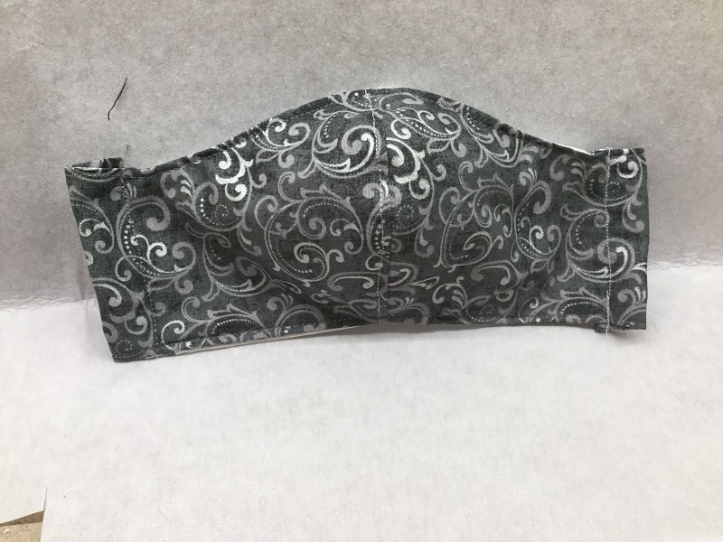 Silver Metallic Swirl Face Mask Silver Metallic Swirl Face Mask