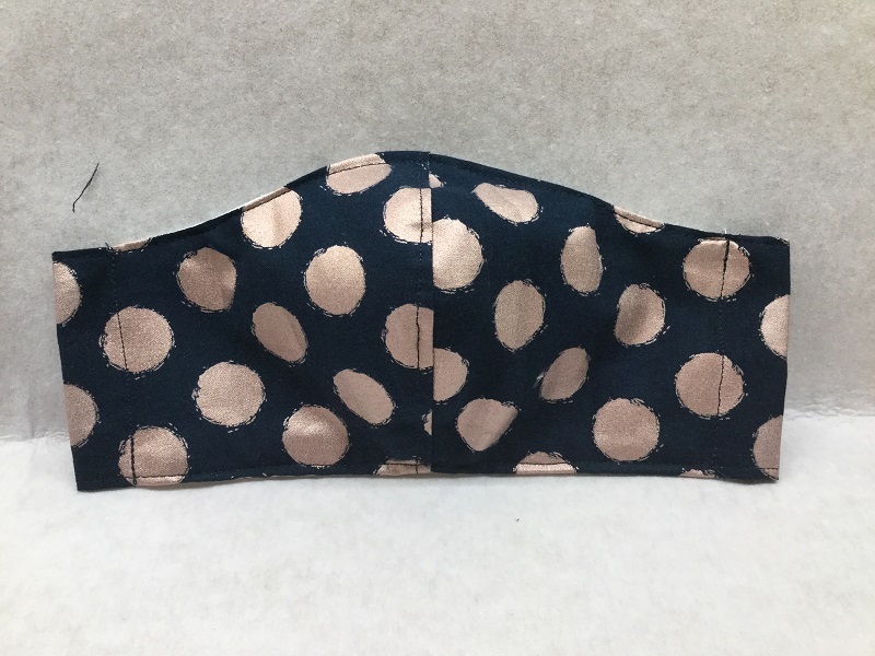 Rose Gold Dot on Navy Face Mask Rose Gold Dot on Navy Face Mask