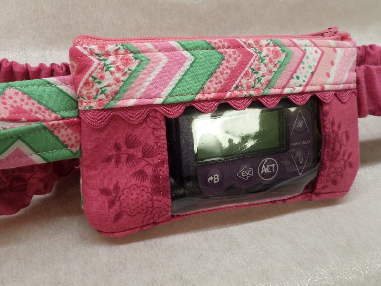 Chevron Trim Insulin Pump Pouch Window Optional Chevron Trim Insulin Pump Pouch Window Optional