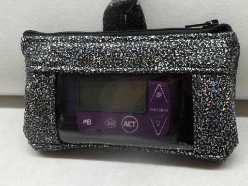 Black Oil Slick Faux Leather Insulin Pump Pouch Case Black Oil Slick Faux Leather Insulin Pump Pouch Case