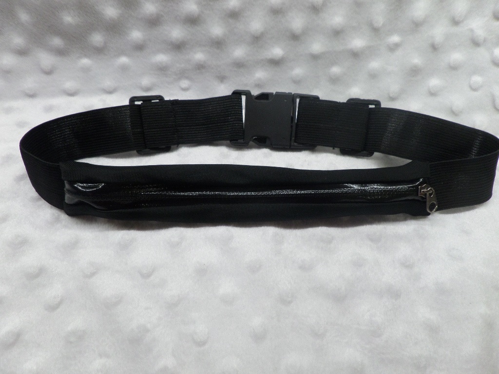 Black Single Pocket Spandex Insulin Pump Band Belt Black Single Pocket Spandex Insulin Pump Band Belt