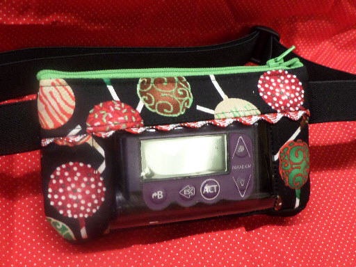 Holiday Cake Pops Insulin Pump Pouch Window Optional Holiday Cake Pops Insulin Pump Pouch Window Optional