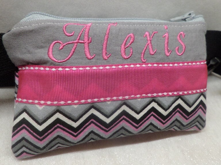 Chevron Pink Blk Gry Insulin Pump Pouch Chevron Pink Blk Gry Insulin Pump Pouch