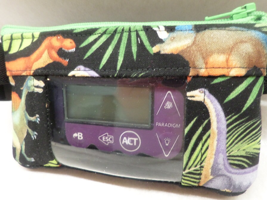 Dinosaurs Window Insulin Pump Pouch for Boys Dinosaurs Window Insulin Pump Pouch for Boys