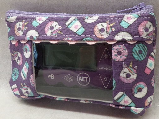 Unicorn Donuts & Latte Insulin Pump Pouch Case Unicorn Donuts & Latte Insulin Pump Pouch Case