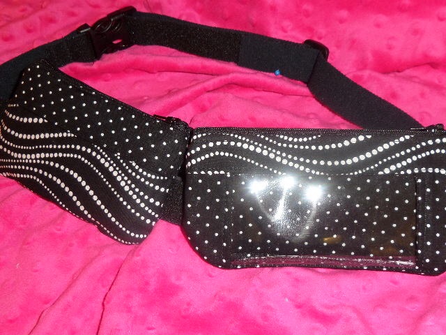 Pin Dots on Black Insulin Pump Pouch optional Window & Add On Pin Dots on Black Insulin Pump Pouch optional Window & Add On