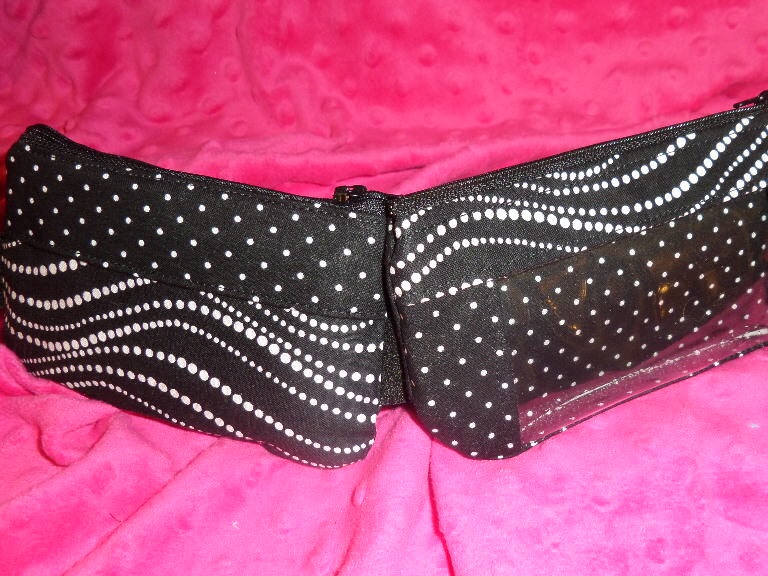 Chic Wavy Black Insulin Pump Pouch optional Window & Add On Chic Wavy Black Insulin Pump Pouch optional Window & Add On