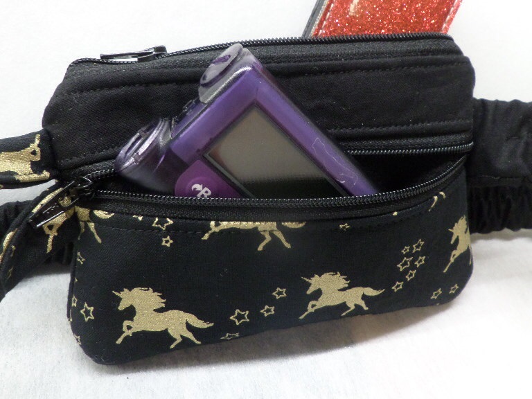 Dual Pocket Pouch for insulin pump, glucose tabs, or Dexcom Dual Pocket Pouch for insulin pump, glucose tabs, or Dexcom
