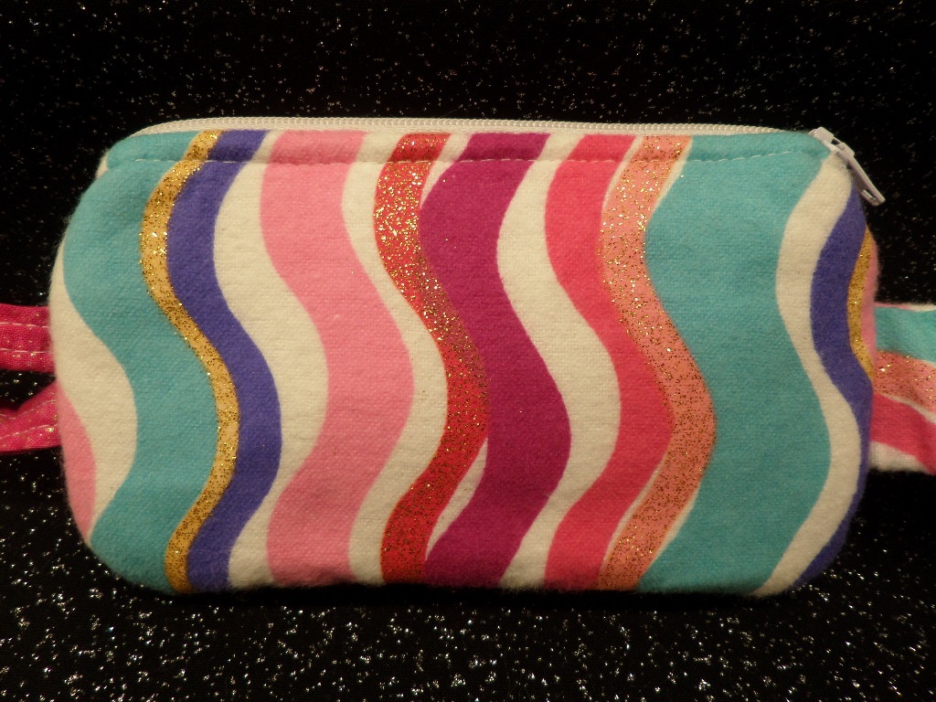 Funky Glitter Stripes Insulin Pump Case | Fun Pouch For Girls Funky Glitter Stripes Insulin Pump Case | Fun Pouch For Girls