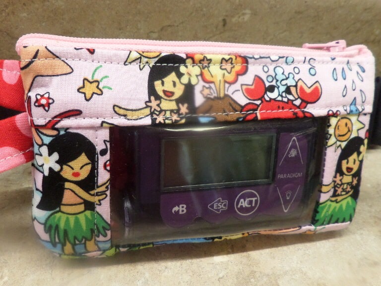 Hawaiian Fun Insulin Pump Pouch Hula Girl Hawaiian Fun Insulin Pump Pouch Hula Girl