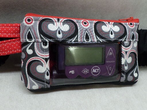 New Heart Damask Insulin Pump Case Optional Window New Heart Damask Insulin Pump Case Optional Window