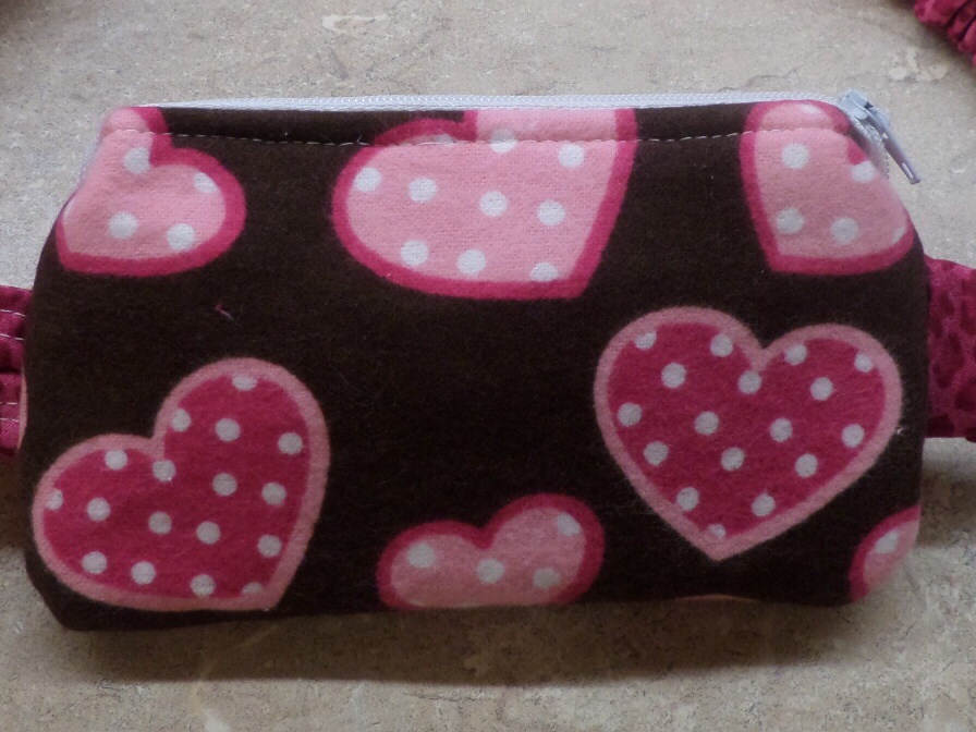 Heart & Cheetah Flannel Insulin Pump Pouch Heart & Cheetah Flannel Insulin Pump Pouch
