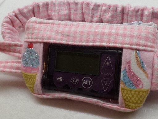 Ice Cream Sparkle Insulin Pump Pouch Case in Flannel Ice Cream Sparkle Insulin Pump Pouch Case in Flannel