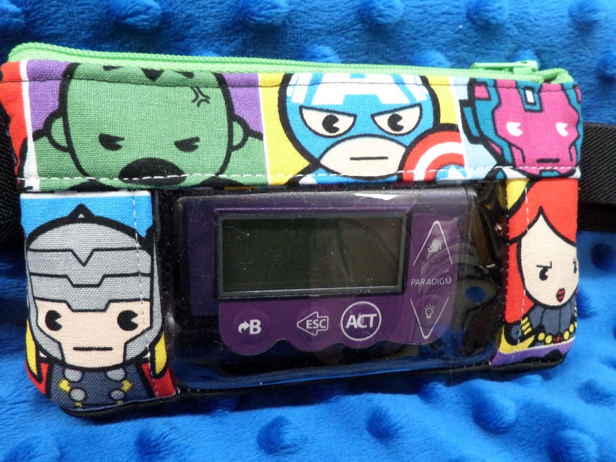 Kawaii Superheros Window Insulin Pump Case Kawaii Superheros Window Insulin Pump Case