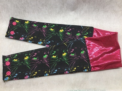 Insulin Pump Band Neon Cat Faces Insulin Pump Band Neon Cat Faces