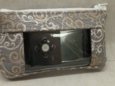 Ombre Grey Scroll Insulin Pump CGM Pouch Ombre Grey Scroll Insulin Pump CGM Pouch