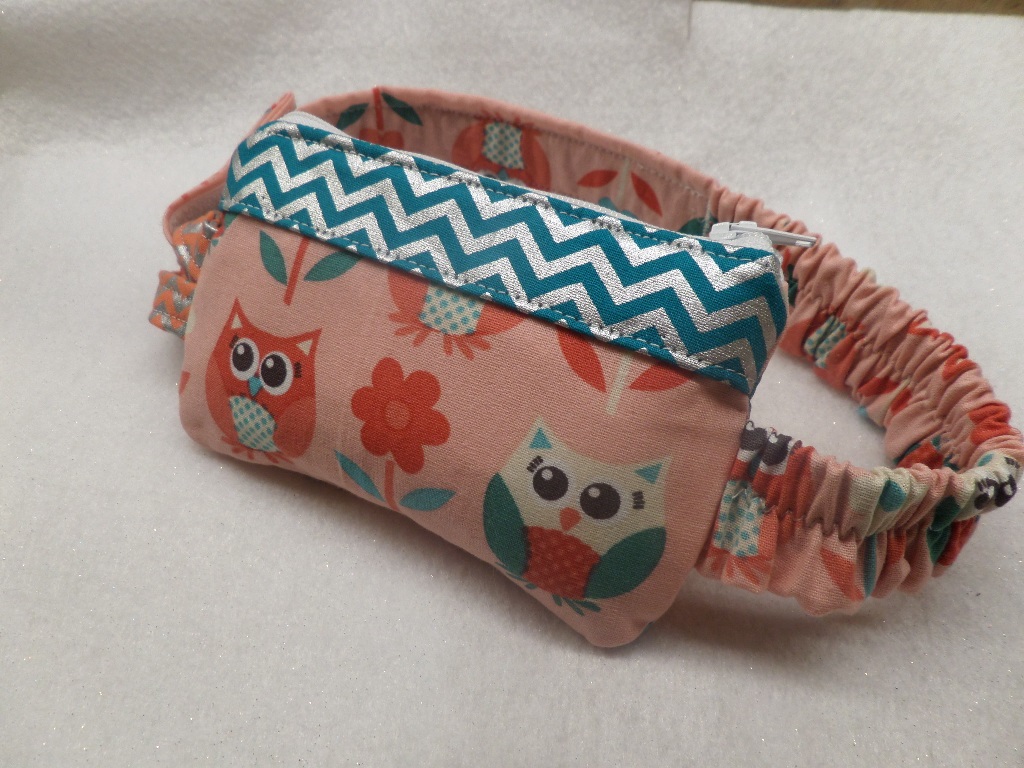 Owls Insulin Pump Pouch in Georgia Peach & Aqua Owls Insulin Pump Pouch in Georgia Peach & Aqua