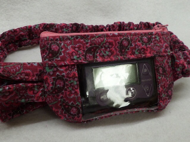 Paisley Passion Raspberry Fuschia & Mint Cord Insulin Pump Pouch Paisley Passion Raspberry Fuschia & Mint Cord Insulin Pump Pouch