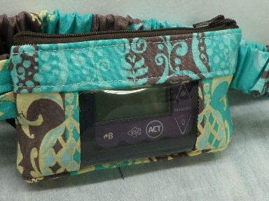 Pineapple Post Brown Aqua Insulin Pump Pouch Pineapple Post Brown Aqua Insulin Pump Pouch