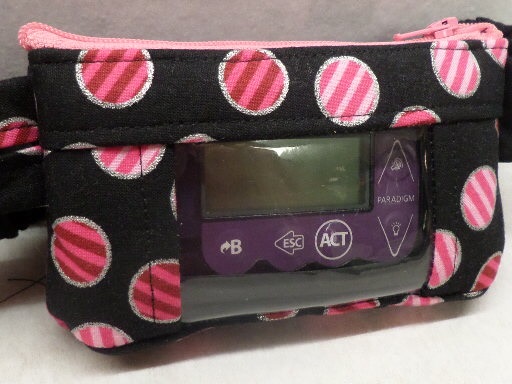 Sparkling Pink Tonal Dots Insulin Pump Pouch Sparkling Pink Tonal Dots Insulin Pump Pouch