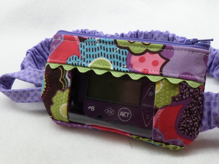 Funky Floral Window Insulin Pump Pouch Funky Floral Window Insulin Pump Pouch