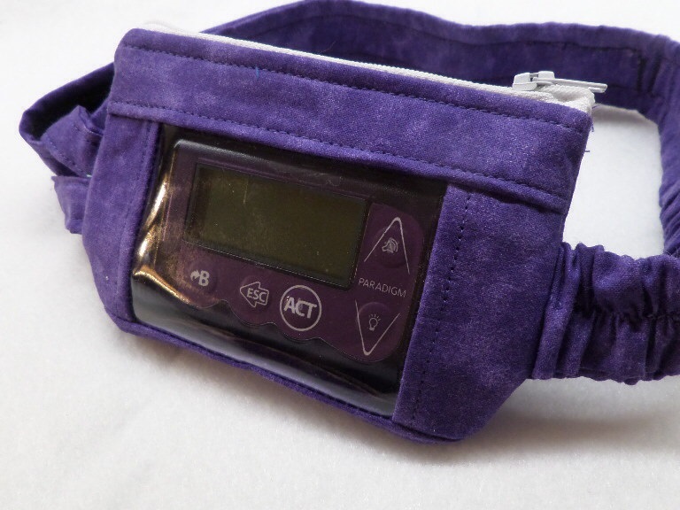 Purple Tonal Insulin Pump Pouch with Optional Window Purple Tonal Insulin Pump Pouch with Optional Window
