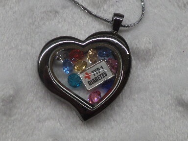 Silvertone Heart Medical Alert Floating Locket Necklace Silvertone Heart Medical Alert Floating Locket Necklace