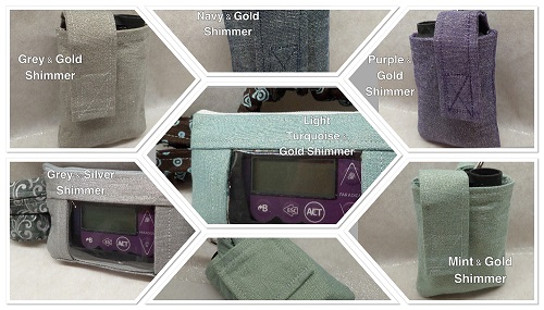 Shimmering Lurex Insulin Pump Pouches Shimmering Lurex Insulin Pump Pouches