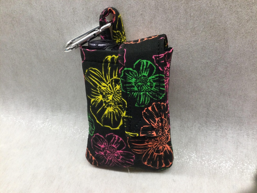 Neon sketched Floral Vertical Insulin Pump Pouch Neon sketched Floral Vertical Insulin Pump Pouch
