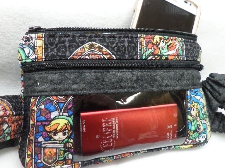 ChooseYourOwn Fabric Double Zip Dexcom& Iphone Pouch with Window ChooseYourOwn Fabric Double Zip Dexcom& Iphone Pouch with Window